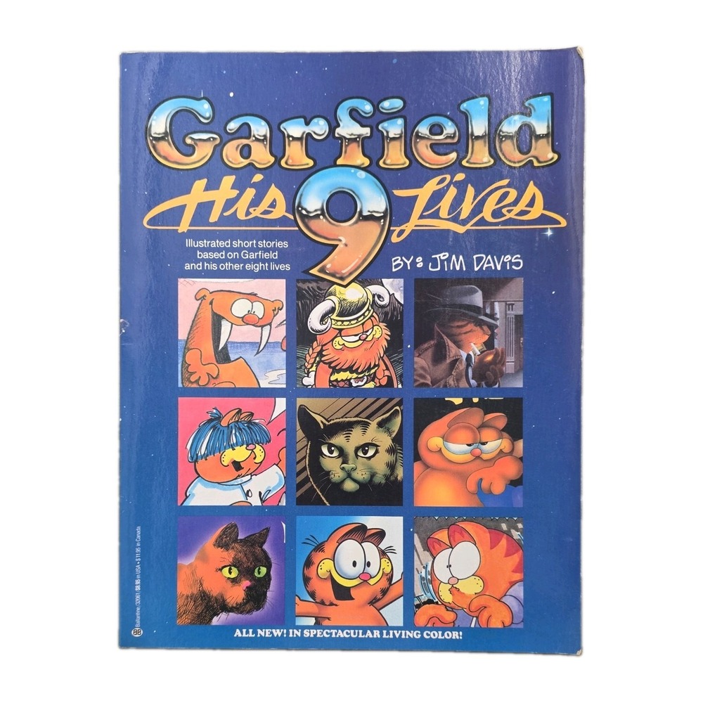 Garfield: His 9 Lives by Jim Davis 1984, Paperback Illustrated Stories